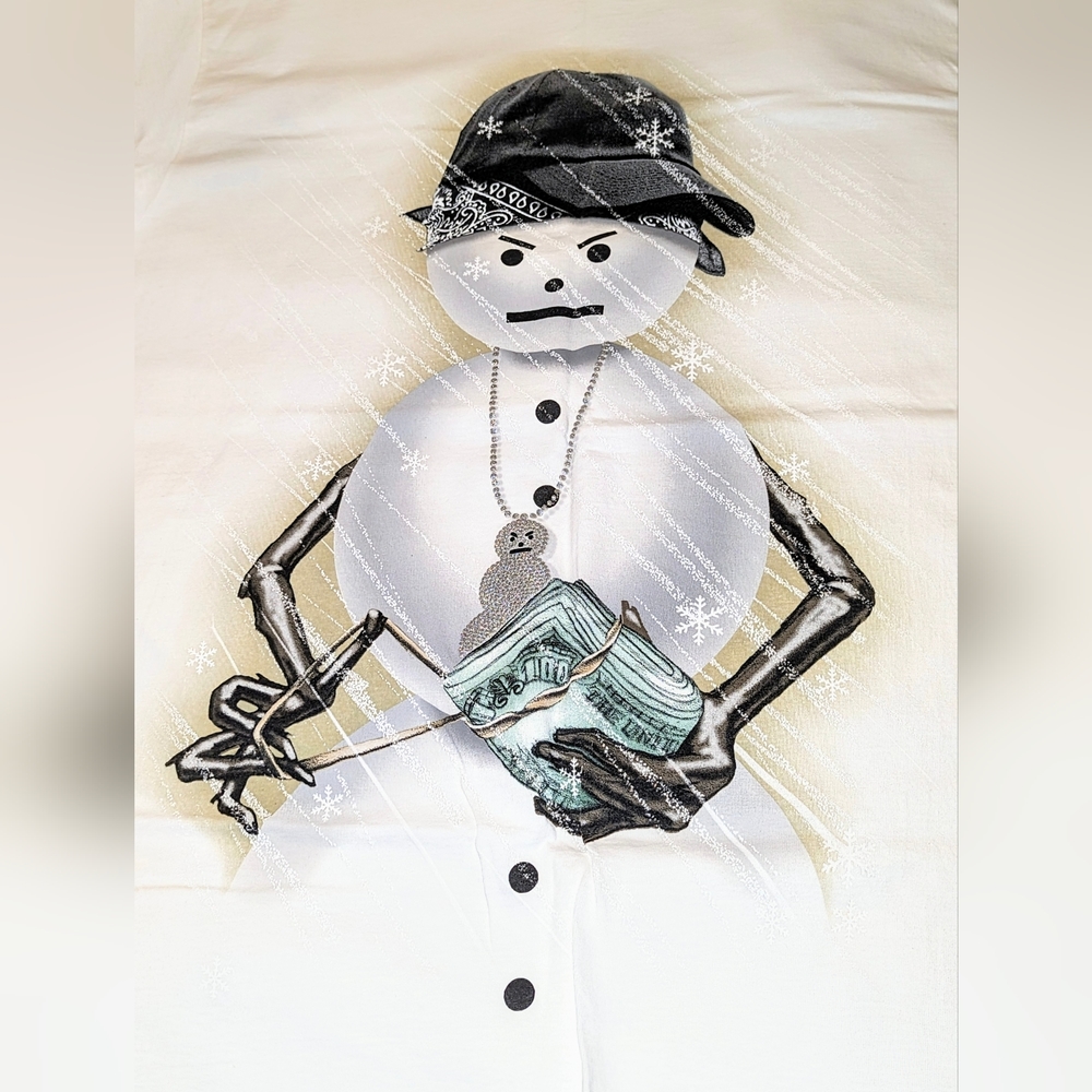 Vintage Y2K Young Jeezy Da Snowman Men's White (2xl) hip hop Rap Tee